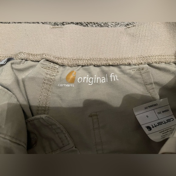 Women’s Carhartt Khaki Shorts Size 6 Original Fit | Women’s Carhartt Shorts - Picture 7 of 7